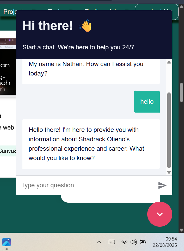 Portfolio AI Chatbot